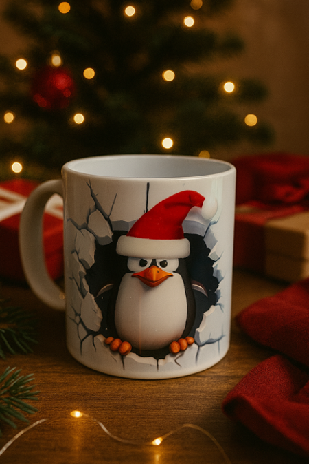 Mug incassable de Noël – Pingouin” ☕🐧🎄 