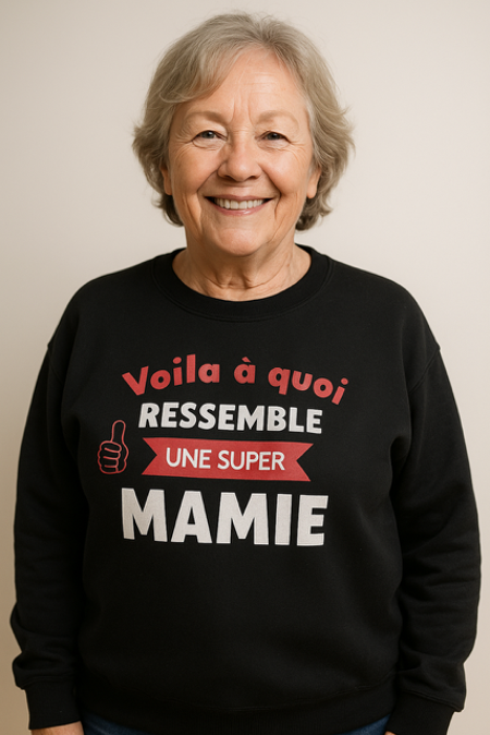 Pull femme « Voilà à quoi ressemble une super mamie »