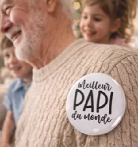 🎉 Badge « Meilleur papi du monde »