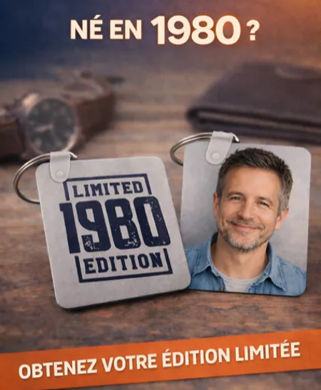 🔑 Porte-clés personnalisé – Édition limitée 1980