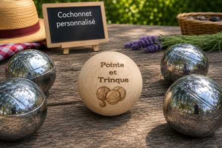 Cochonnet personnalisé "Pointe & Trinque" 🐷🥂🎯