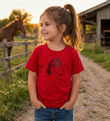 👕 T-shirt enfant « Tête de cheval »