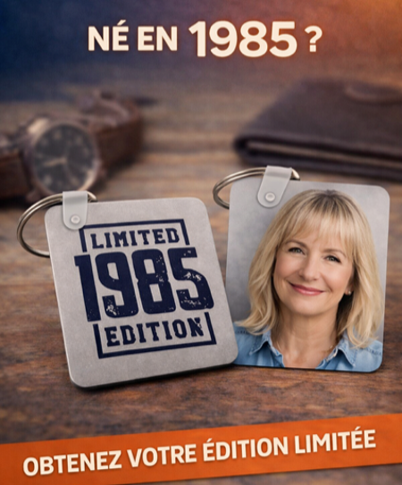 🔑 Porte-clés personnalisé – Édition limitée 1985