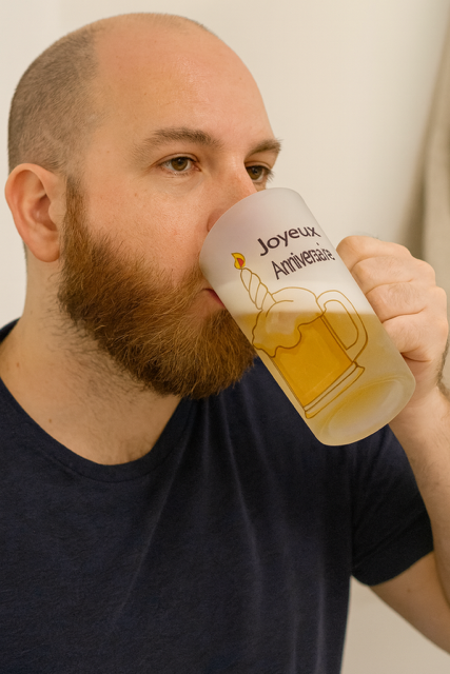 Chope à bière "Joyeux Anniversaire" 
