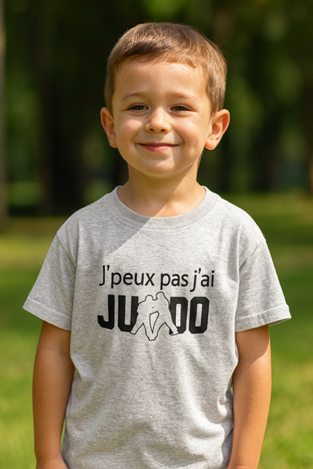 “T-shirt enfant – J’peux pas, j’ai judo” 🥋💥 