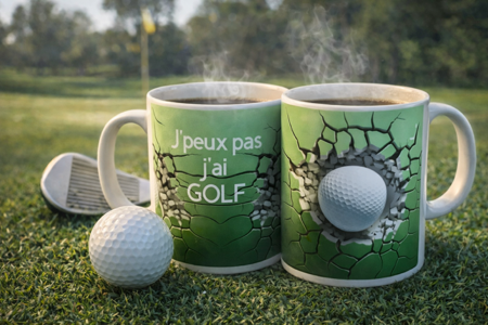  Mug blanc – J’peux pas, j’ai golf