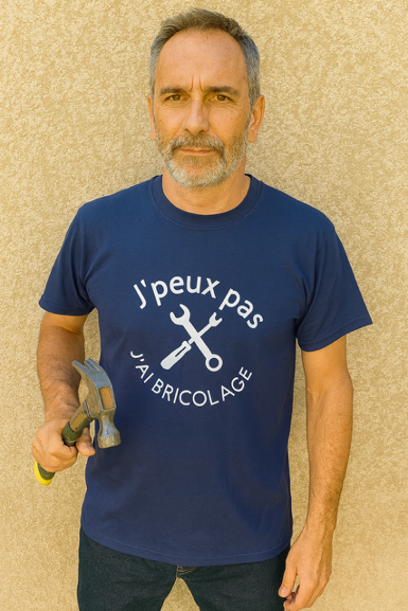 T-shirt homme "J’peux pas, j’ai bricolage" 