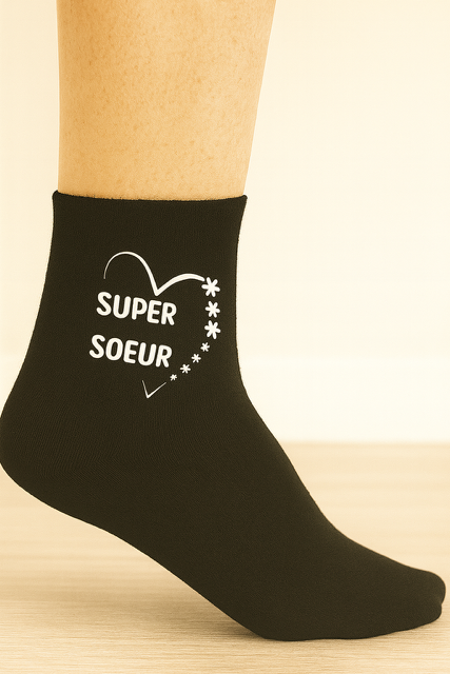 🧦 Chaussettes femme « Super Soeur »
