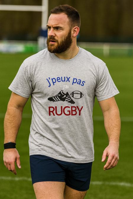 👕 T-shirt homme  « J’peux pas, j’ai rugby »