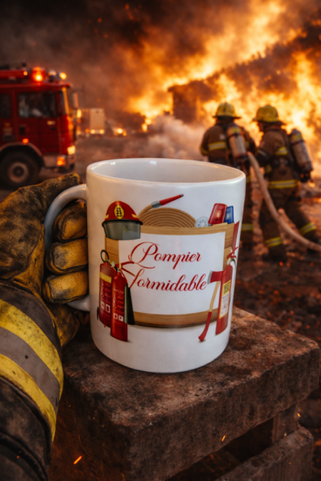 ☕ Mug blanc « Pompier formidable »