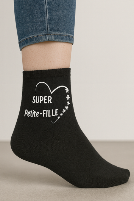 🧦 Chaussettes  femme « Super Petite Fille »