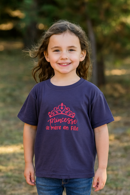 T-shirt enfant – Princesse de mère en fille” 👑💖 