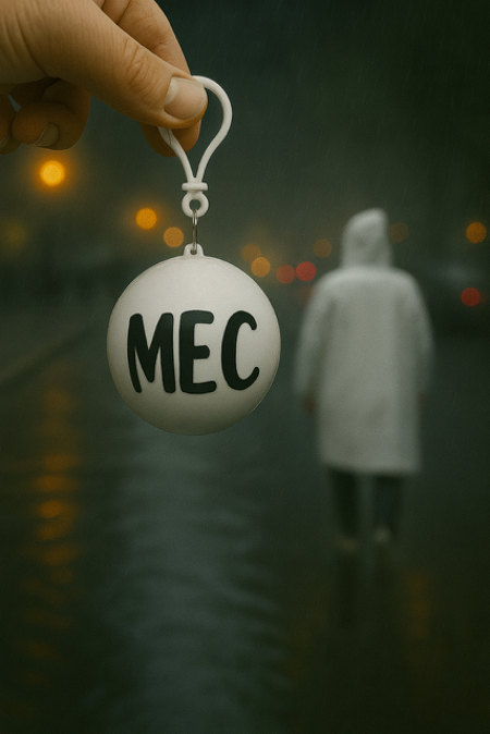 Poncho de pluie – Boule personnalisée “Mec”