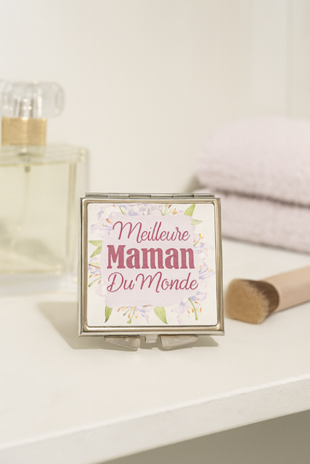 miroir de poche "Meilleure Maman du Monde"