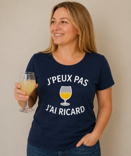 👕🍹 T-shirt femme « J’peux pas… j’ai Ricard » ✨