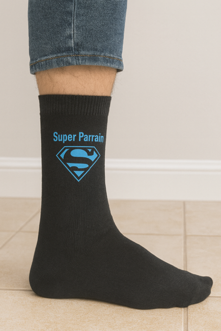  Chaussettes Homme « Super parrain » 