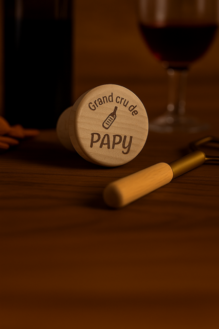 🍾 Bouchon de bouteille en liège « Grand cru de Papy »