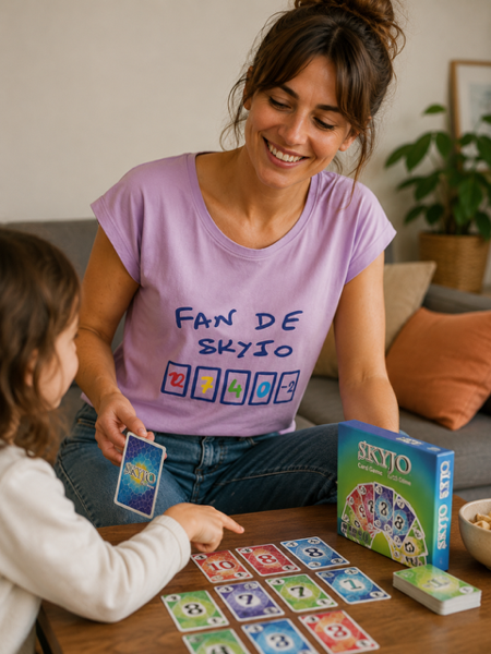 👕🃏 T-shirt femme « Fan de Skyjo » ✨