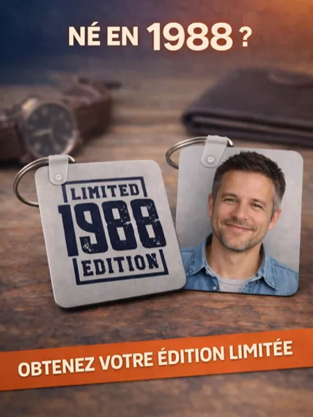🔑 Porte-clés personnalisé – Édition limitée 1988