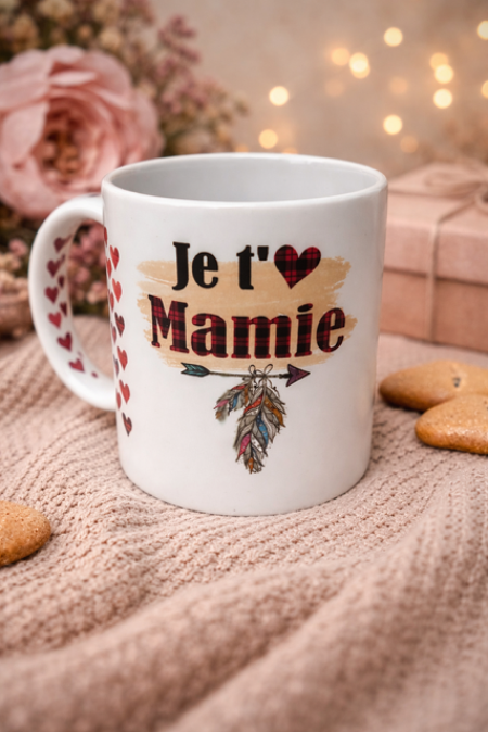 ☕ Mug blanc « Je t’aime Mamie »