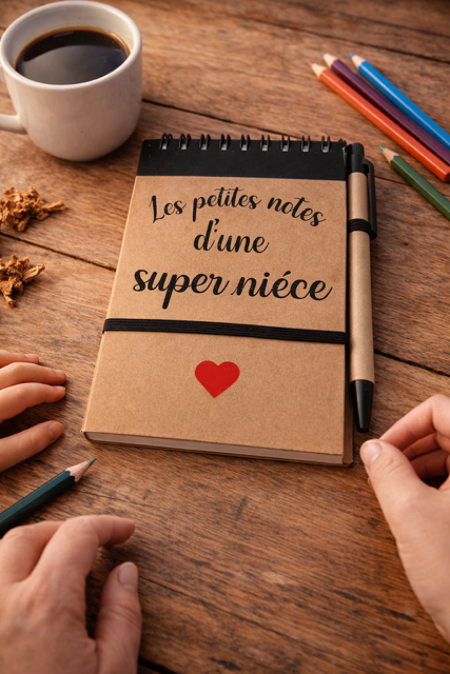  Carnet + stylo – Les petites notes d’une super nièce