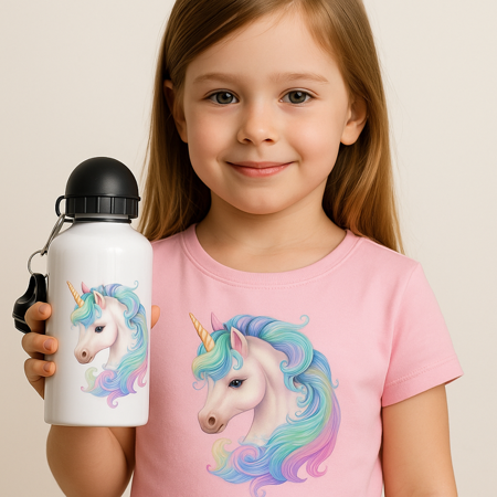 Gourde en aluminium licorne 