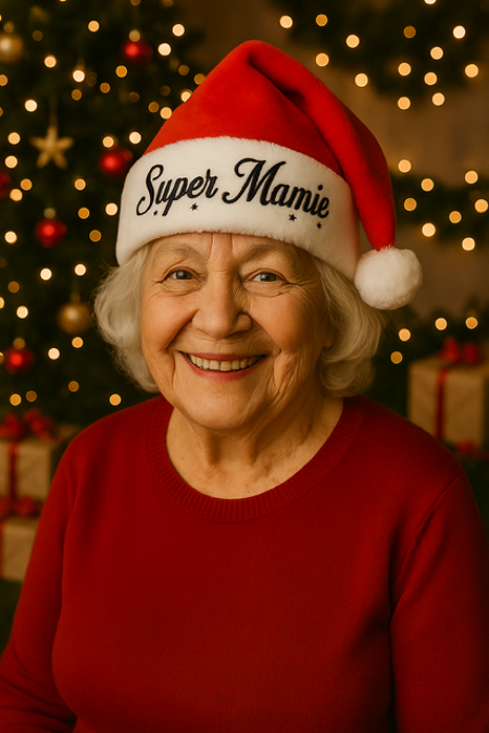 Bonnet de Noël femme "Super ..." 🎅 