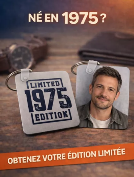 🔑 Porte-clés personnalisé – Édition limitée 1975
