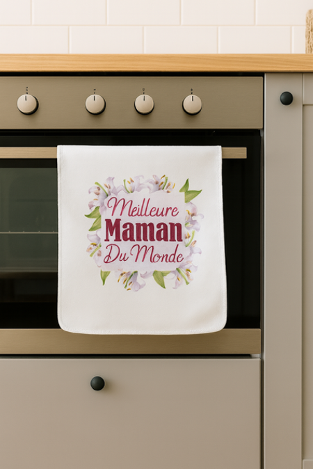 Torchon “Meilleure maman du monde” 