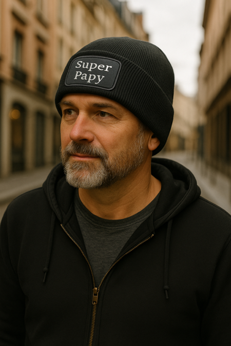 Bonnet homme "Super Papy" 