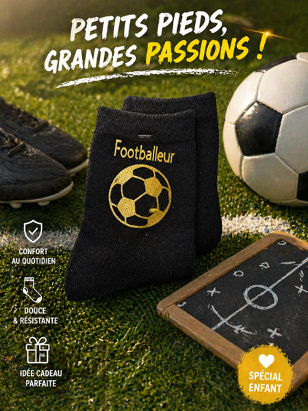 ⚽ Chaussettes enfant – « Footballeur »