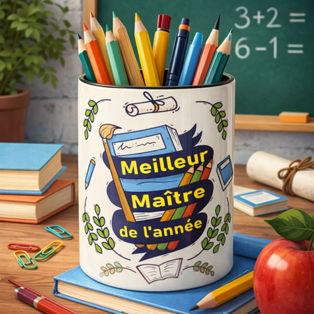 Pot à crayons – “Meilleur maître de l’année” ✏️🏆