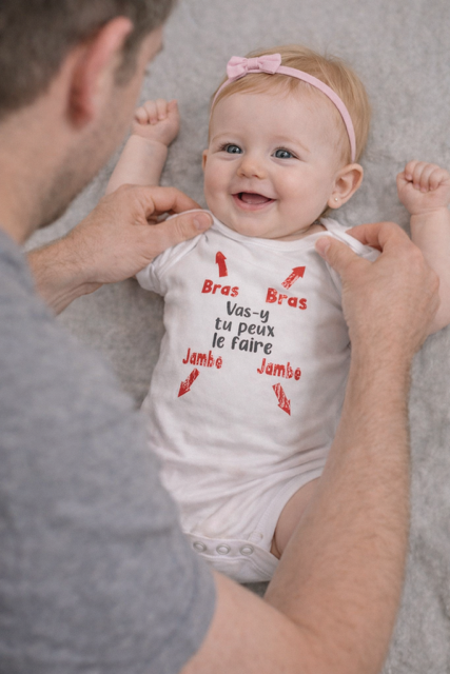 👶 Body bébé « Vas-y, tu peux le faire »