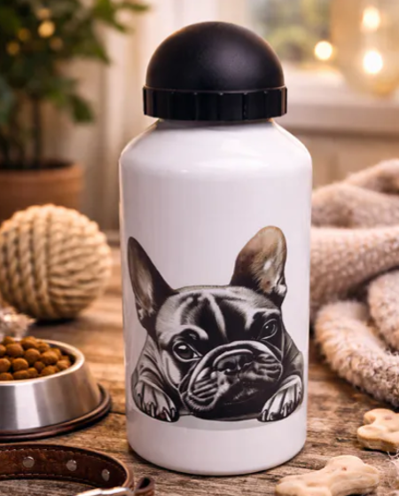 🐶💦 Gourde Aluminium « Bouledogue Trop Chou » ✨