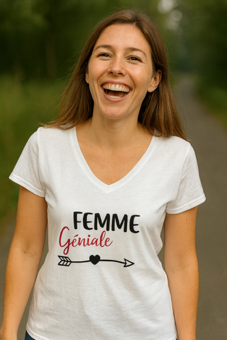 T-shirt femme “Femme géniale” 