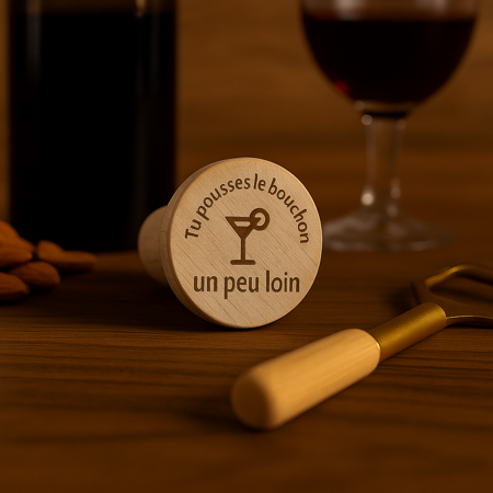 🍷 Bouchon de bouteille en liège « Tu pousses le bouchon un peu loin »