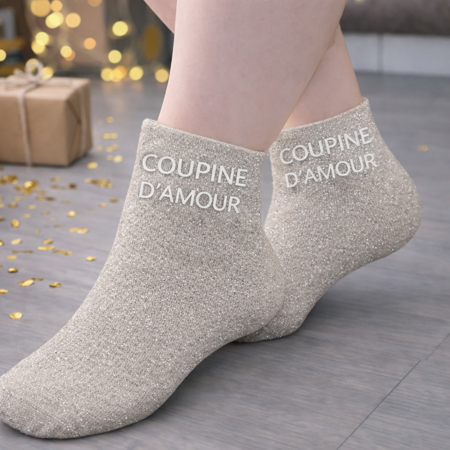 Chaussettes à paillettes « Coupine d’Amour » 💕✨🧦