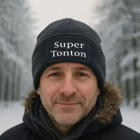 🧢 Bonnet homme – “Super Tonton” 😎