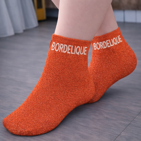 Chaussettes à paillettes « Bordélique » ✨🧦😂