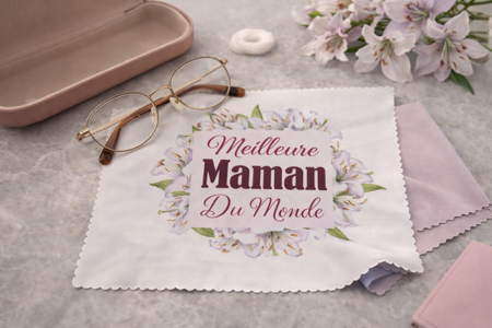 Essuie-lunettes – “Meilleure maman du monde” 👑👓
