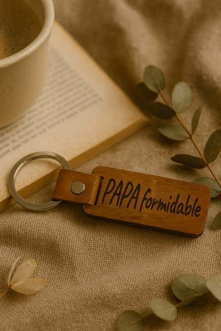 🗝️ Porte-clés en bois « Papa formidable »