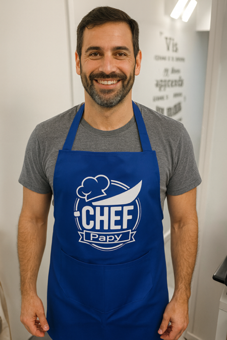 Tablier « Chef Papy » – Le maestro de la cuisine… et des anecdotes !