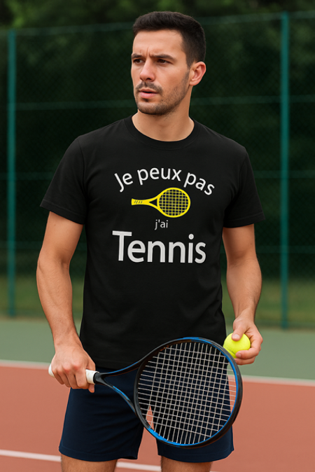 🎾 T-shirt « J’peux pas, j’ai tennis »