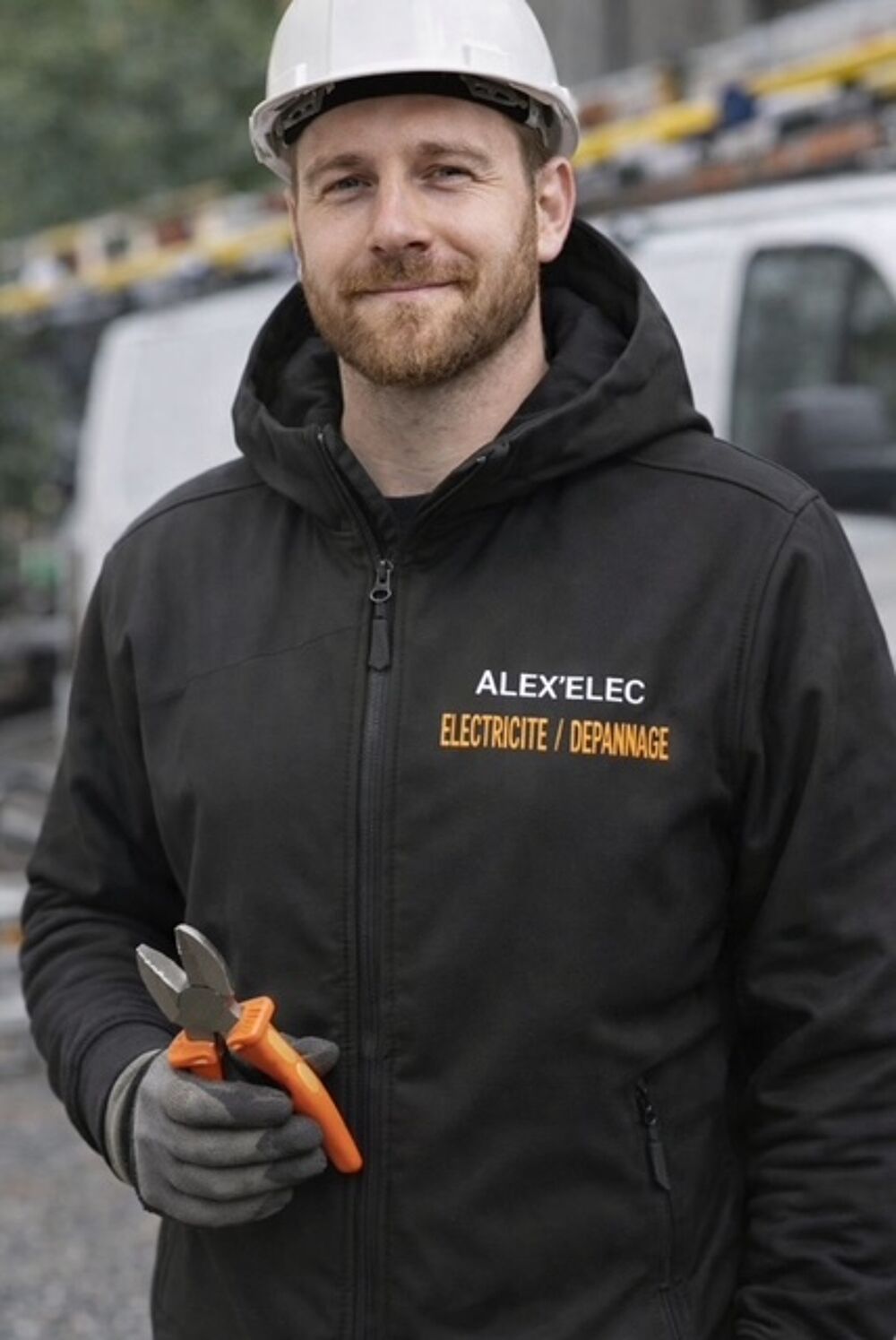 Blouson softshell noir de  face