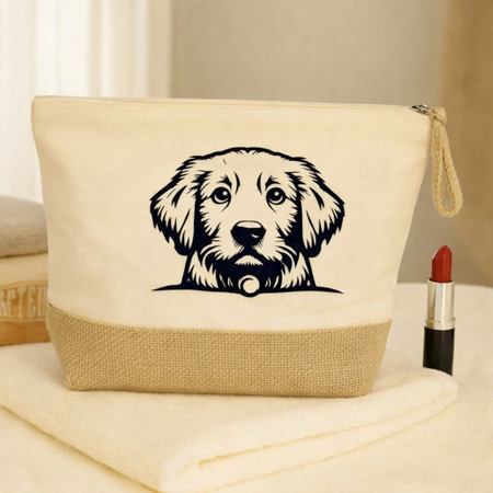 Trousse de toilette – Illustration Golden Retriever 🐶💛