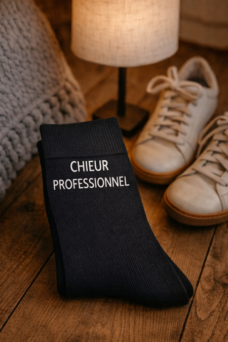 Chaussettes à messages homme – “Chieur Professionnel”