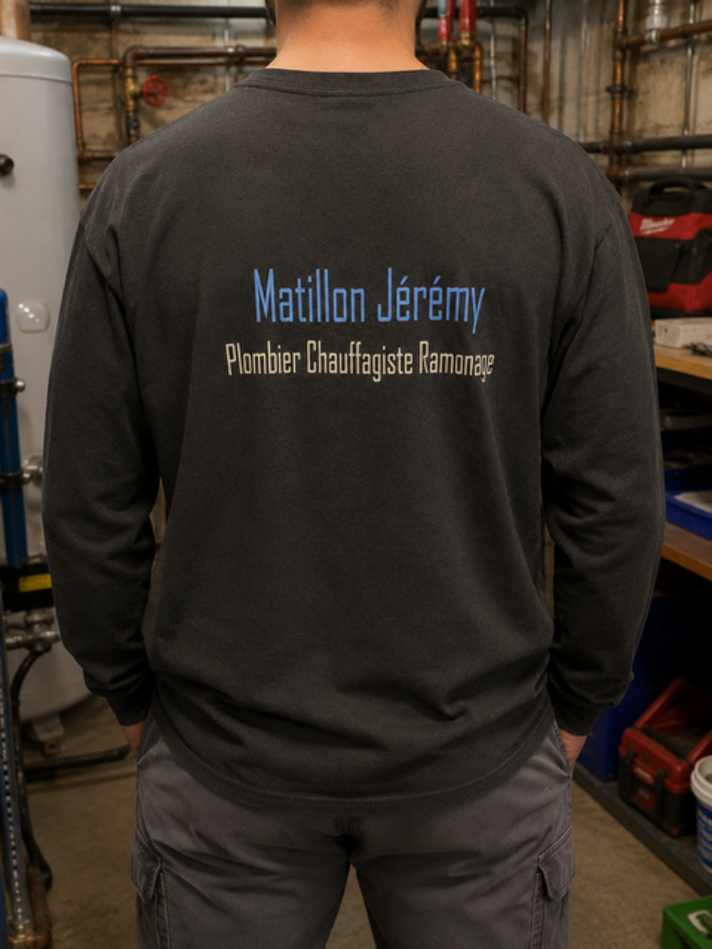 T shirt manche longue personnalisation dos