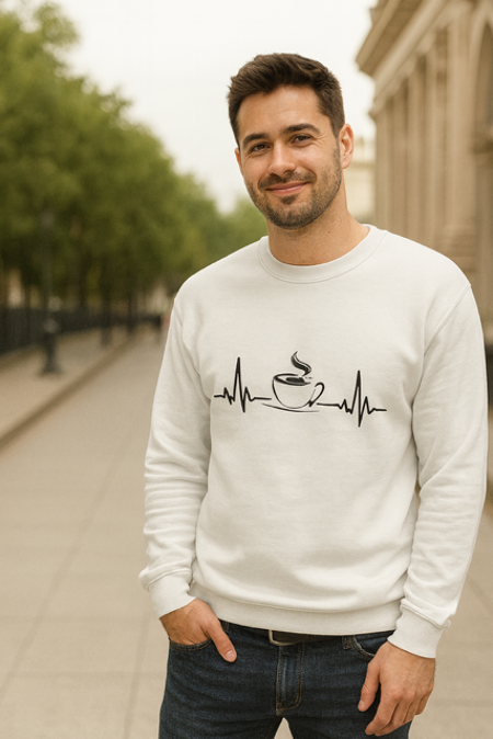 Pull homme "Ligne de vie : café" 