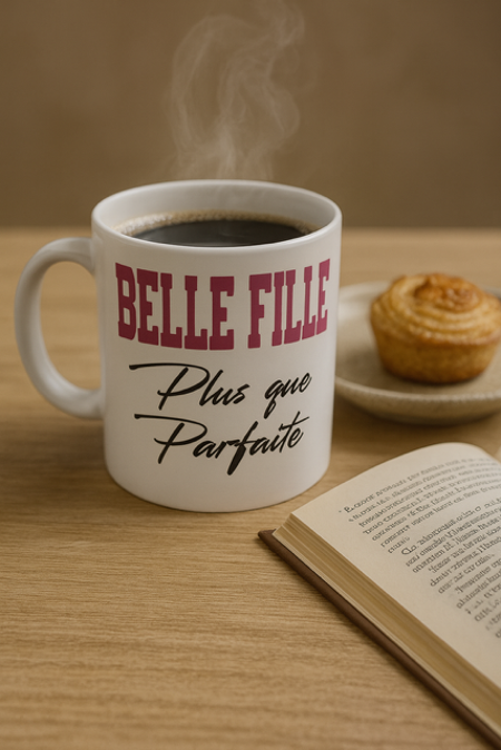 Mug blanc mat – “Belle-fille plus que parfaite” 