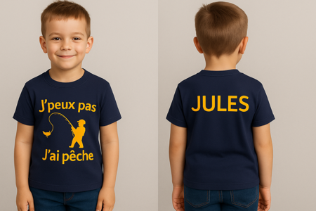 T-shirt enfant “J’peux pas, j’ai pêche” 